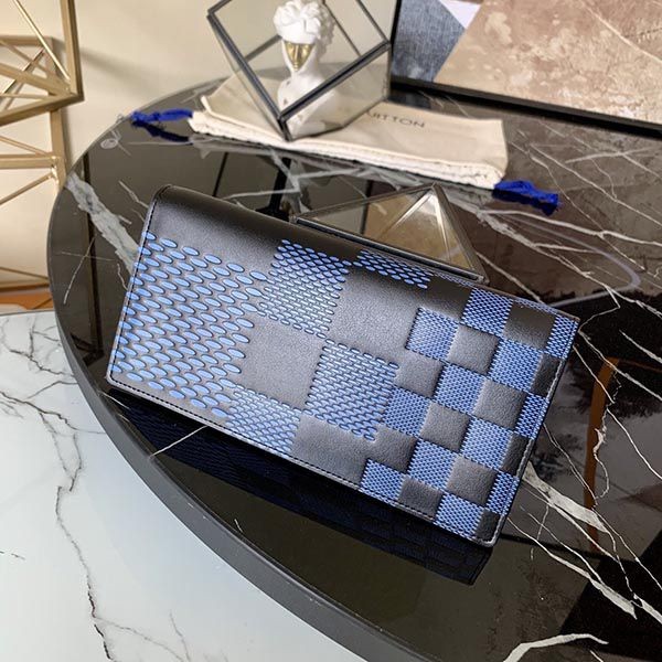 ルイヴィトン 長財布 コピー 二つ折り ダミエ ロゴ ブラック グレー LV20226