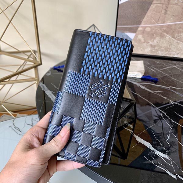 ルイヴィトン 長財布 コピー 二つ折り ダミエ ロゴ ブラック グレー LV20226