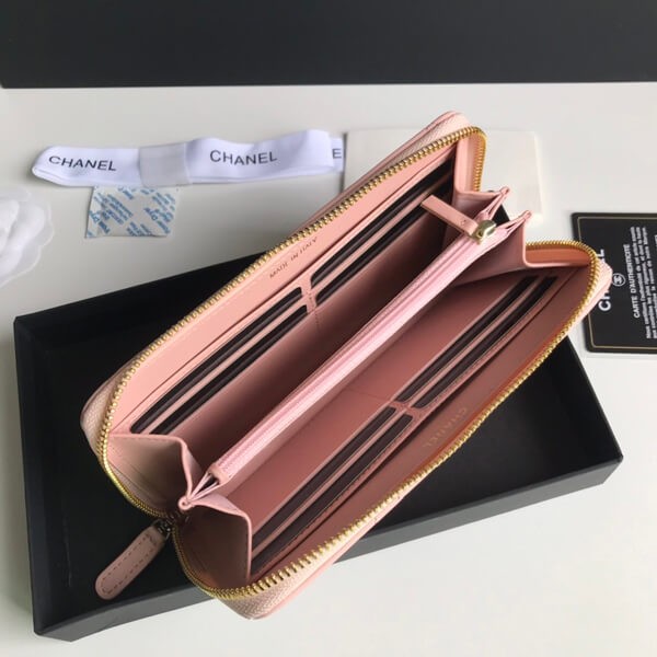 可愛い☆シャネル ナインティーン ジップ 長財布コピーN級品 AP1063B
