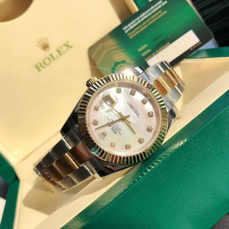 ロレックス 腕時計 コピー デイトジャスト 41MM ホワイト ダイヤモンドベゼル 18K ron85199