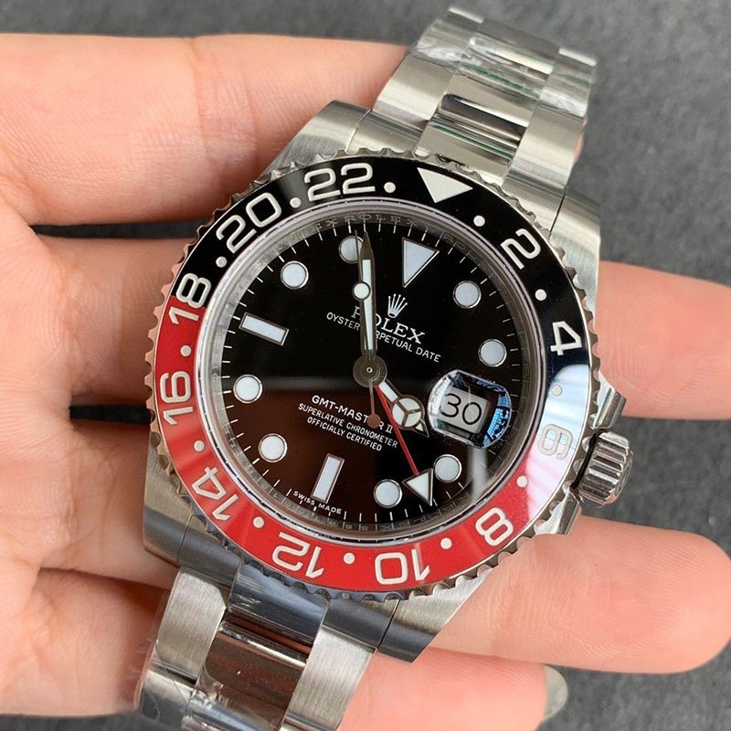 ロレックス GMTマスター2 スーパーコピー 自動巻き メンズ ブラック 直径40mm 116710BLNR