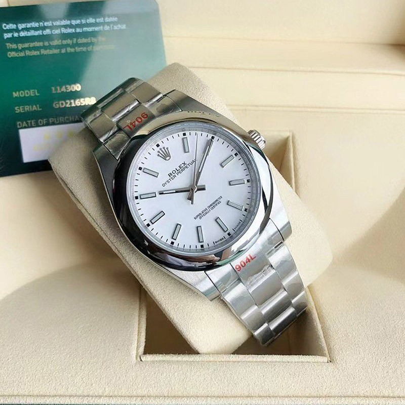 ロレックス 腕時計 偽物 オイスターパーペチュアル 39mm ホワイト メンズ rov18265