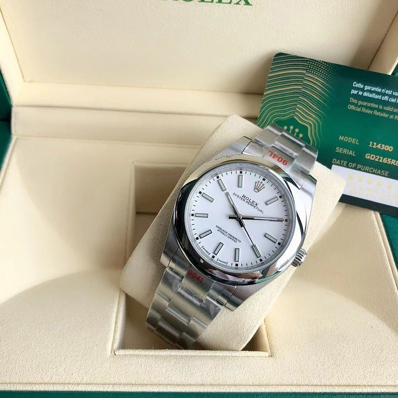ロレックス 腕時計 偽物 オイスターパーペチュアル 39mm ホワイト メンズ rov18265