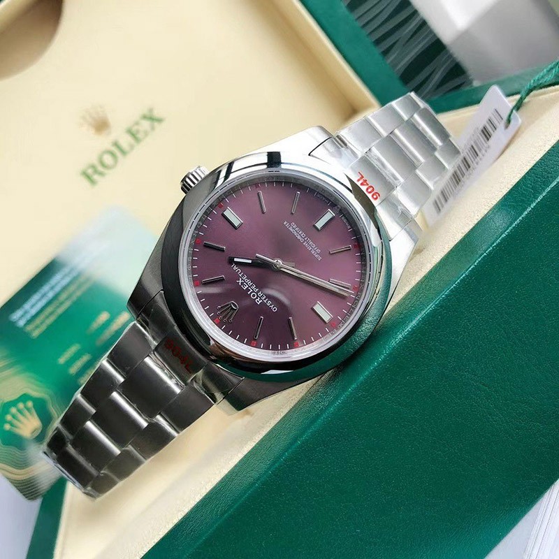 ロレックス コピー 時計 オイスターパーペチュアル 41mm レッドグレープ メンズ roa91324