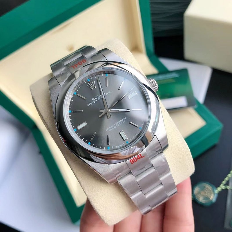 ロレックス 時計 偽物 オイスターパーペチュアル 41mm ダークロジウム メンズ roj96370