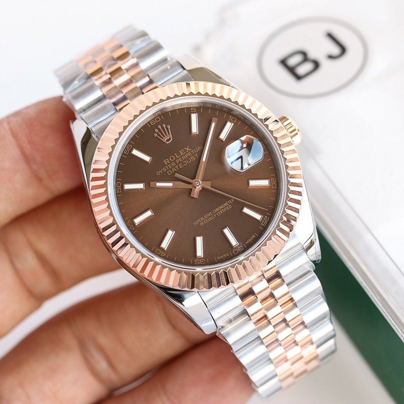 ロレックス 時計 パロディ デイトジャスト 41mm チョコレート メンズ 126331