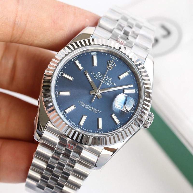 ロレックス 時計 コピー デイトジャスト41mm ブルー メンズ 126334
