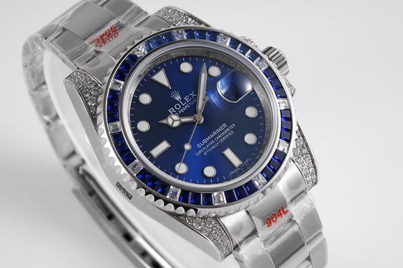 ロレックス サブマリーナ コピー★デイト 自動巻き ダイヤモンドをセットしたベゼル 40.0mm 116659SABR