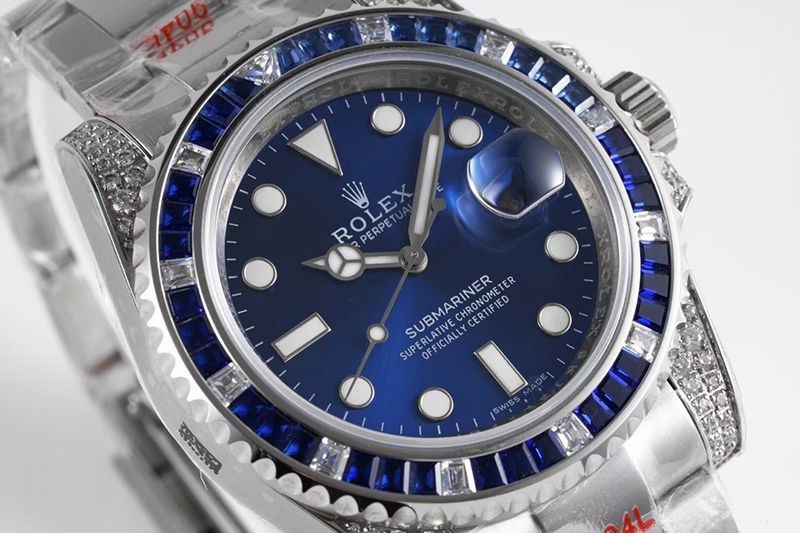 ロレックス サブマリーナ コピー★デイト 自動巻き ダイヤモンドをセットしたベゼル 40.0mm 116659SABR