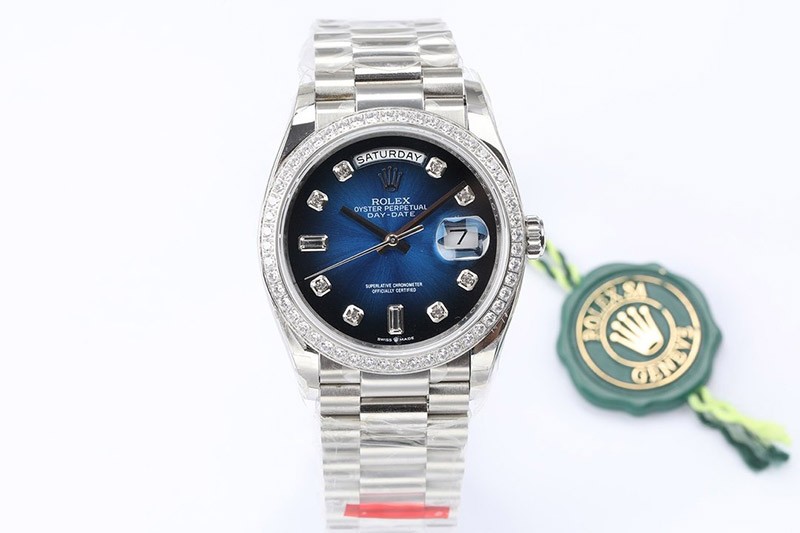 ロレックス 腕時計 コピー デイデイト ブルーグラデーション 36mm rou71565