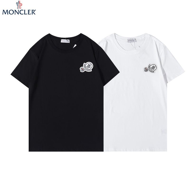 モンクレール ダブルロゴ入りTシャツ 偽物 2色