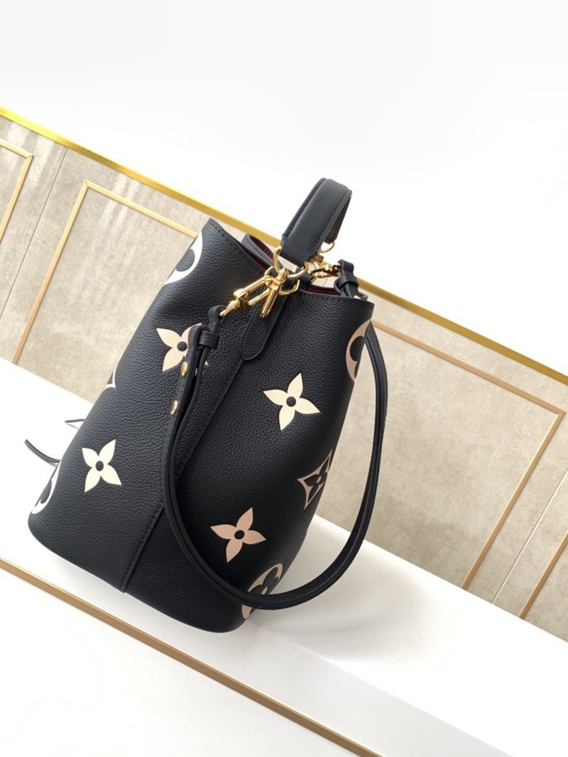 セール ♪ルイヴィトン ネオノエ MM 偽物 バッグ★バイカラー モノグラム ブラック ベージュ M45497
