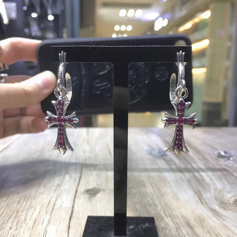 セール ♪クロムハーツ ピアス 偽物 タイニー CHクロス フープ イアリング Kux18727