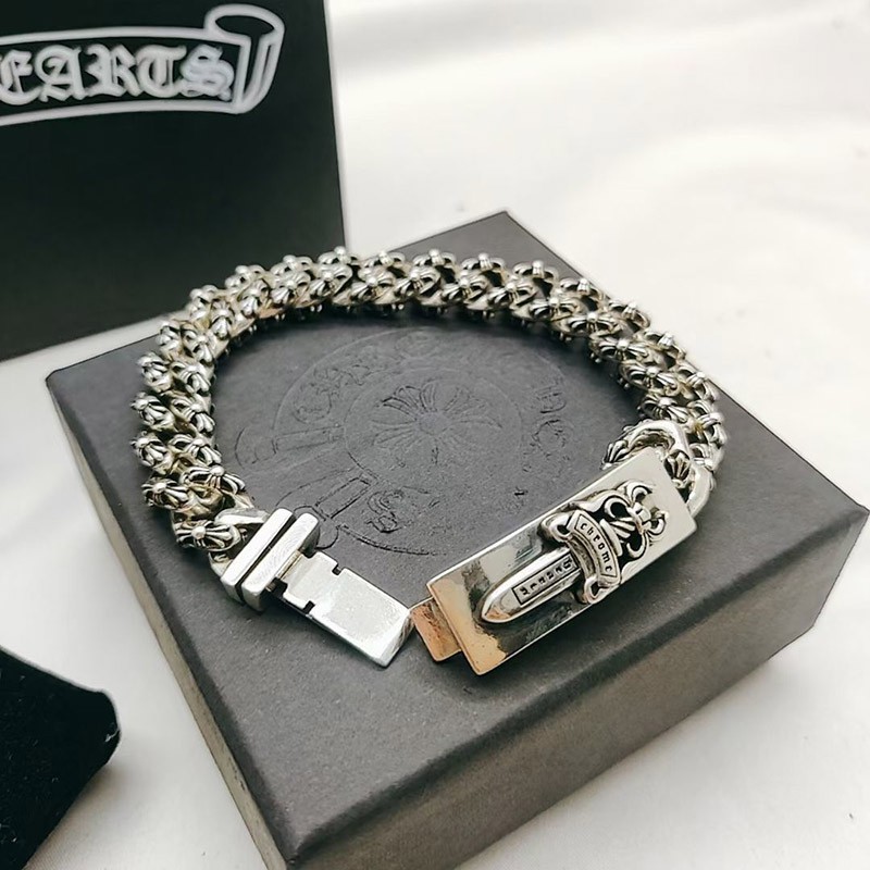 日本未入荷 クロムハーツ 偽物 ダガー&ファンシー IDブレス Kud06200