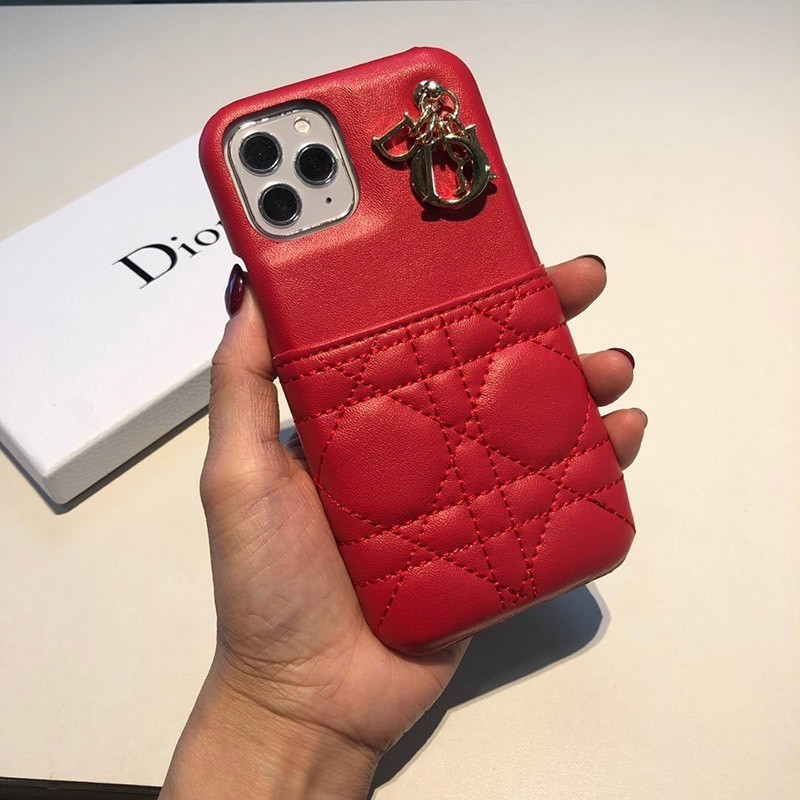 春もの新作 ディオール チャーム&カードスロット付き iPhoneケースコピー dei87919