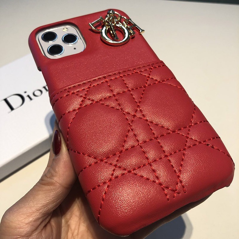 春もの新作 ディオール チャーム&カードスロット付き iPhoneケースコピー dei87919