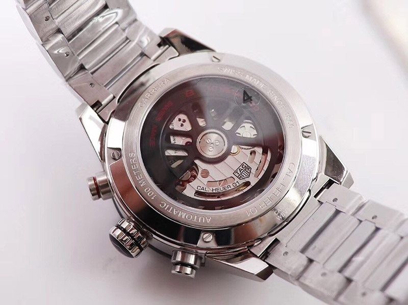 タグホイヤー カレラ コピー スケルトン 文字盤 ステンレス メンズ 腕時計 43 mm TAi22171