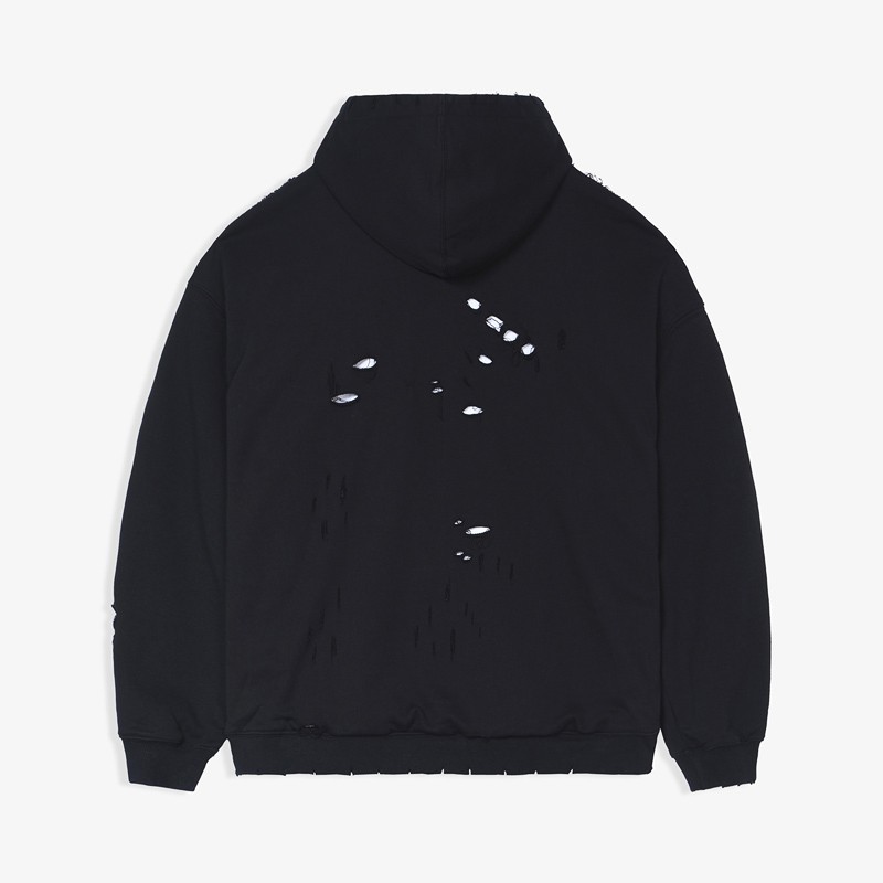 バレンシアガ パーカー 偽物 CAPS DESTROYED フリースフーディー 659403TKVB4661