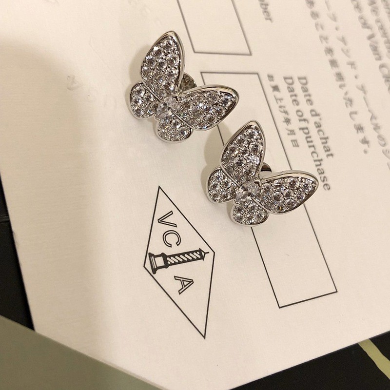 ヴァンクリーフ  偽物 スウィート アルハンブラ パピヨン ピアス