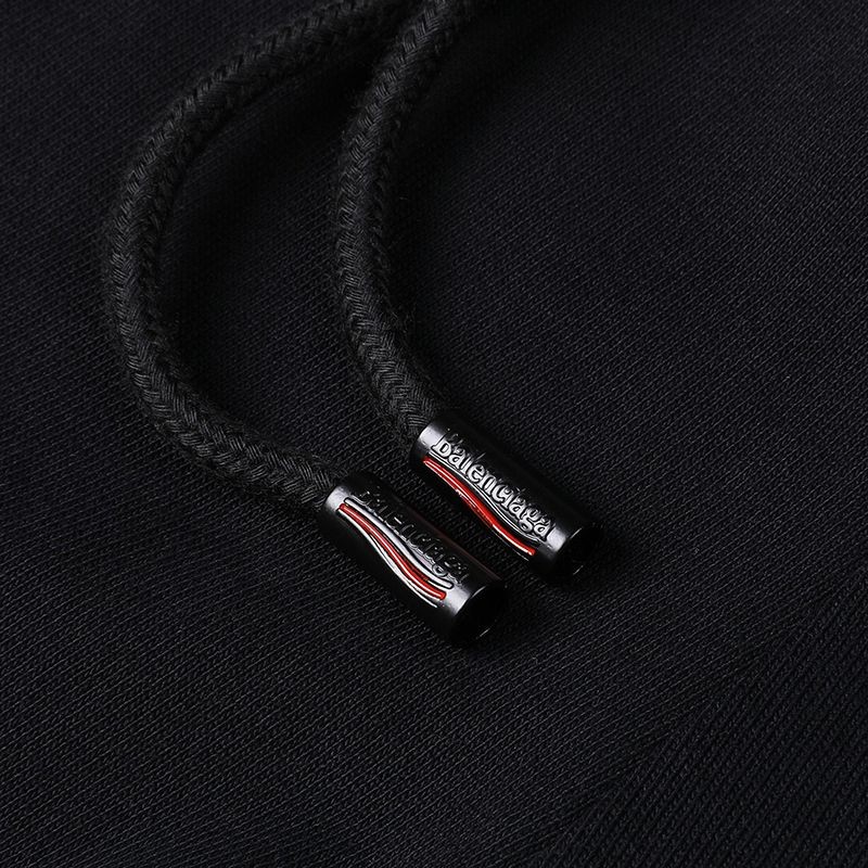 目を惹くカラーバレンシアガ 偽物 Political Campaign Sweat パンツ★カーリーフリース ブラック bav26689