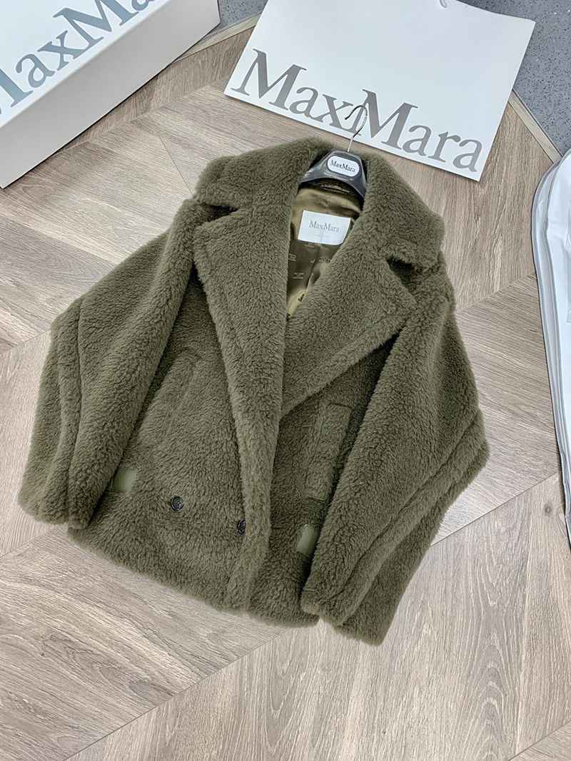 ★日本!!人気!マックスマーラ テディベア アイコン ジャケット 偽物 グリーン mak71891