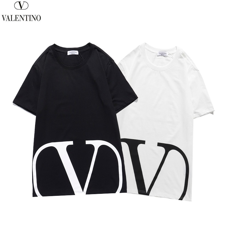 ヴァレンティノ Tシャツ 偽物 VLTN コットンロゴ Tシャツ 2色 Vua65573