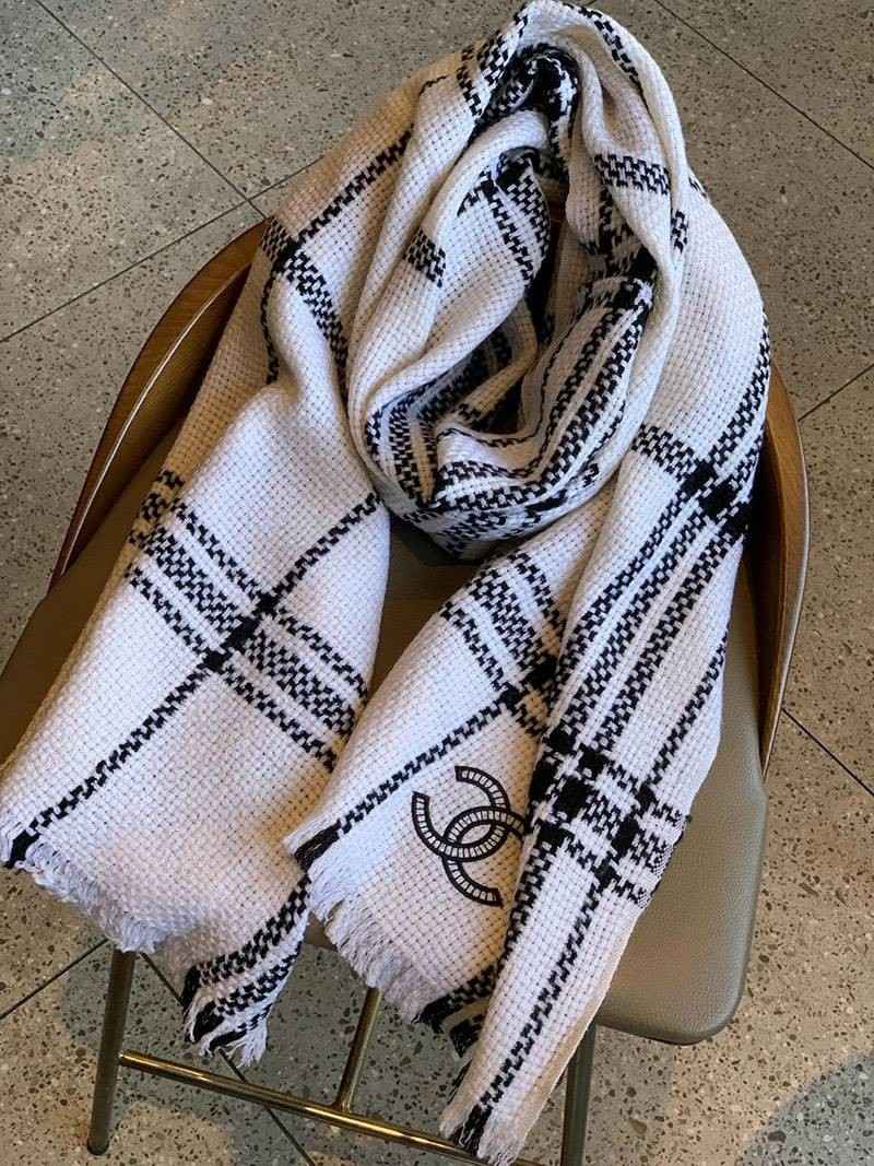 希少色 シャネル ストール ウール シルク カシミヤ CC 偽物 shw80199