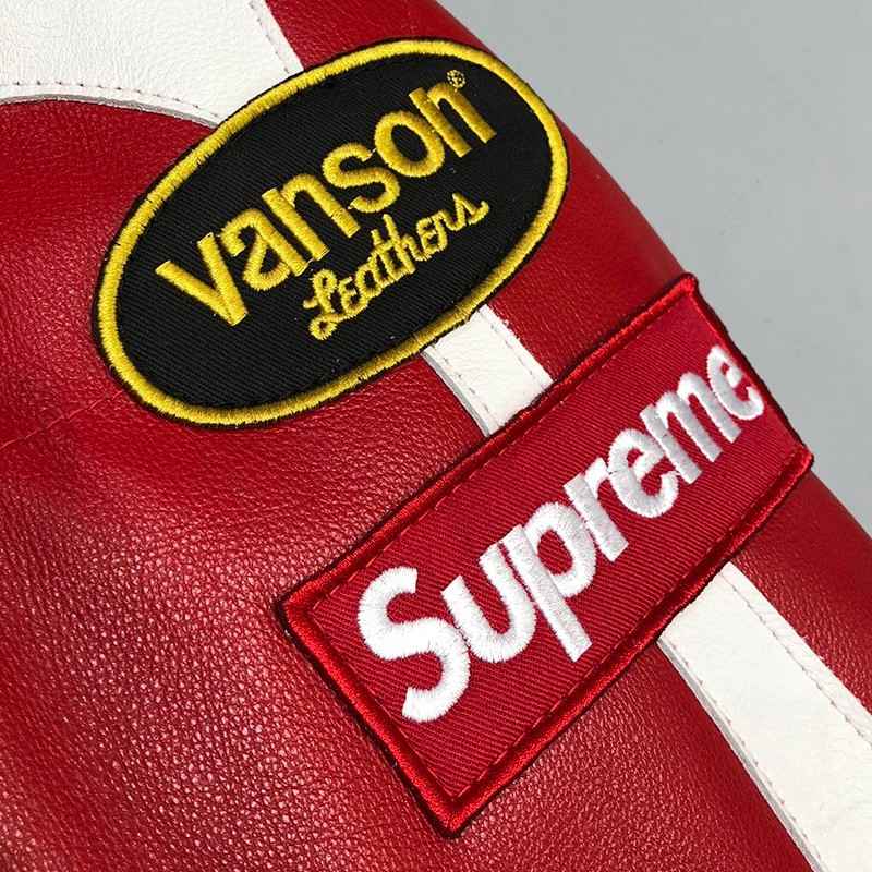 21AW新作シュプリーム 偽物 革のジャケット Vanson Leather Bones Jacket She85383