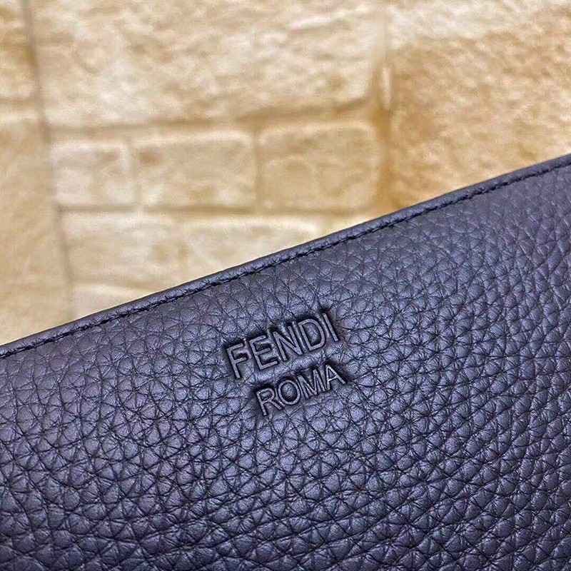 フェンディ ジップアラウンド 長財布 偽物 ブラック バッグ バグズ ジッパーウォレット カスタマイズ fel89179