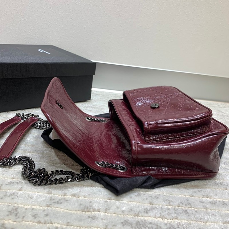 21AW新作サンローラン ショルダーバッグ 偽物 ニキ ミディアム クリンクルヴィンテージレザー 2モデル 6331580EN04100