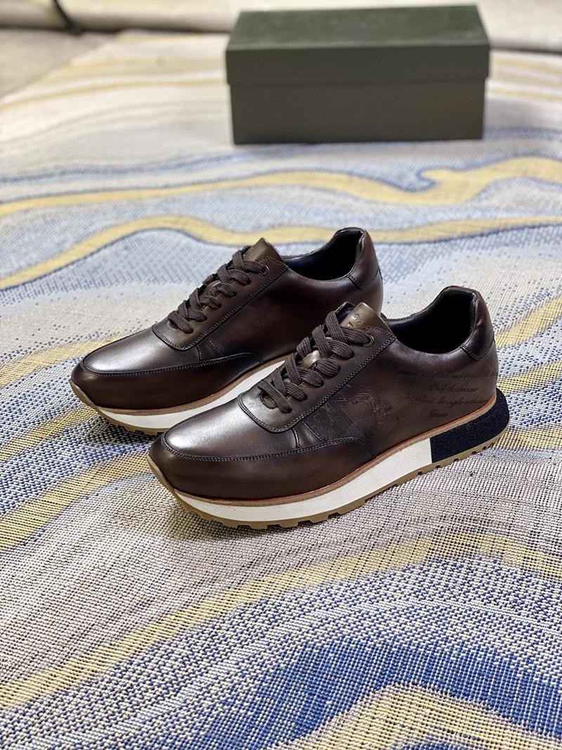 定番人気ベルルッティ レザースニーカーコピープレイタイムスクリット bei78614