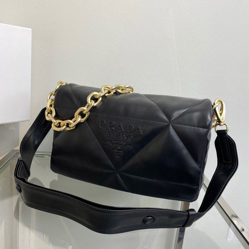 希少色【プラダ】パデッドナッパ レザー ショルダーバッグ コピー pug85064