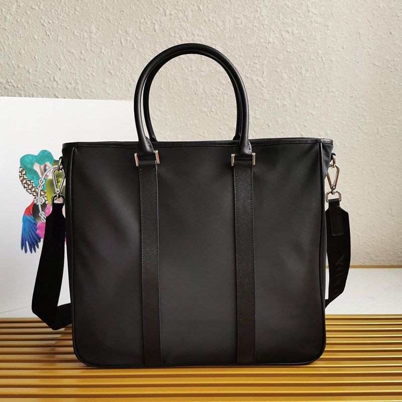 プラダ ナイロンコピーxサフィアーノレザー トートバッグ puy62114