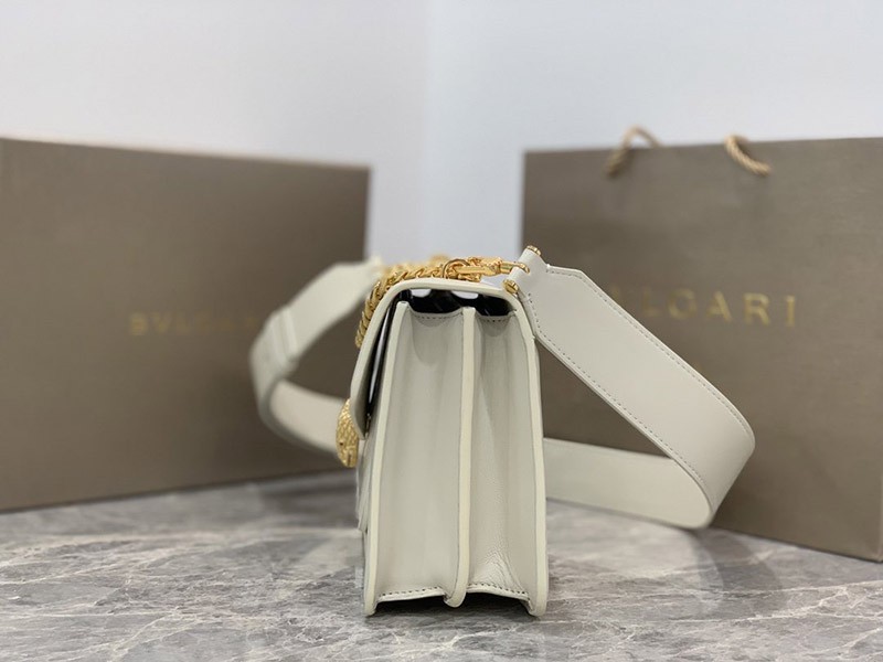 送料込【ブルガリ】新色! SERPENTI FOREVER 白 ナッパ ハンドバッグ Buy87368