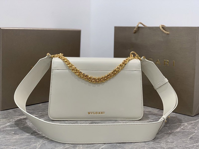 送料込【ブルガリ】新色! SERPENTI FOREVER 白 ナッパ ハンドバッグ Buy87368