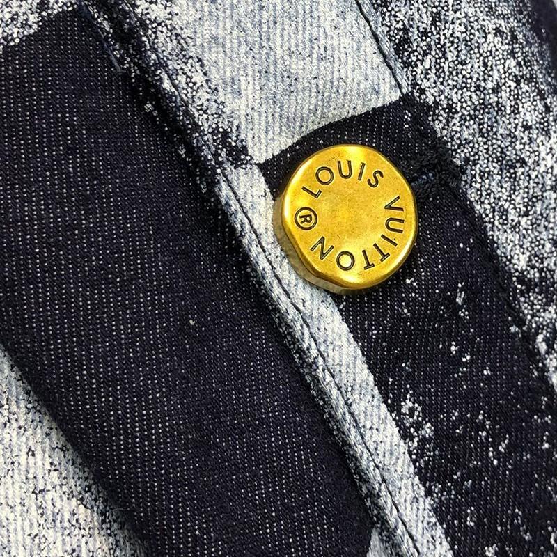 ルイヴィトン ジャケット 偽物 ダミエデニムトラッカージャケット vua12833