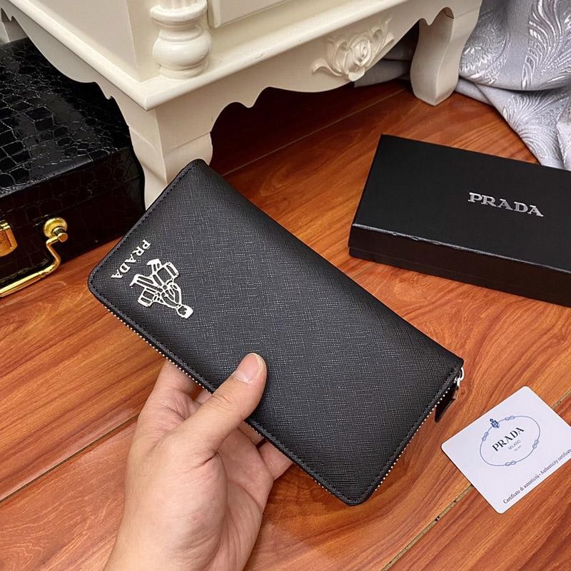 21-22AW 大人気!プラダ ファスナー付 長財布 偽物メンズ pui11000