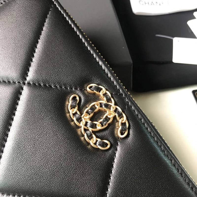 高品質♪シャネル パチモン ナインティーン ジップ 長財布 shl23333