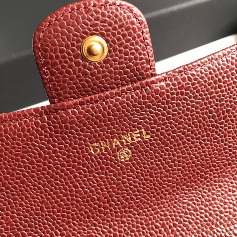 注目度抜群!シャネル 二折りカブセ長財布 偽物 キャビア shn77727