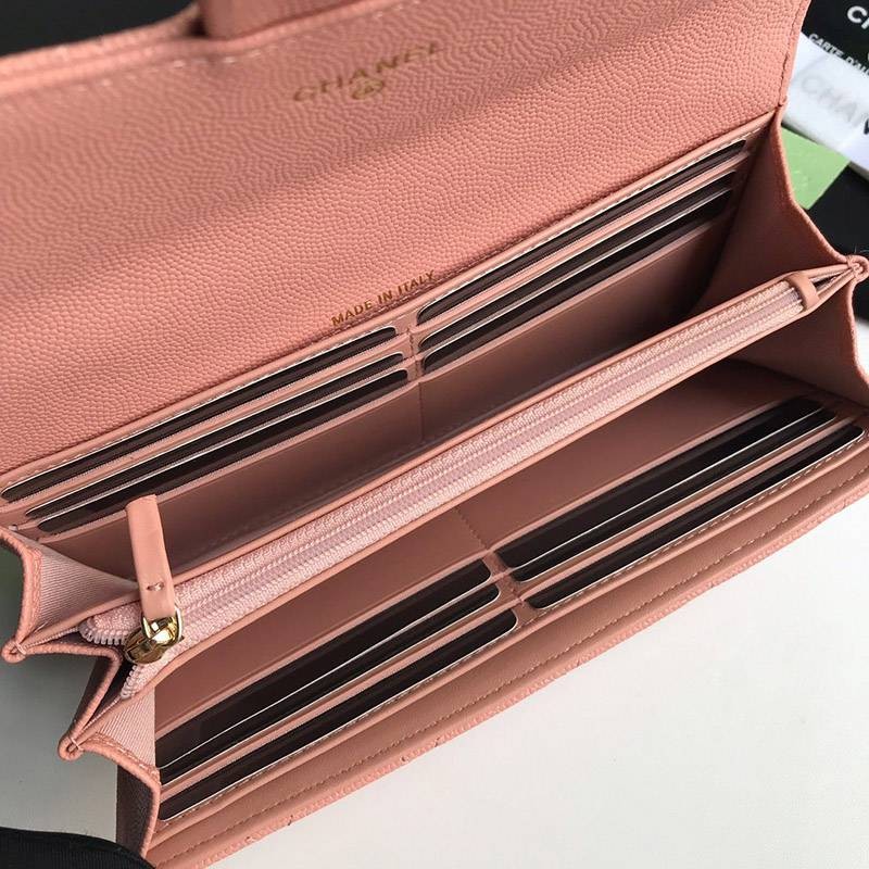 大人気!シャネル 二折りカブセ長財布 コピーN級品 キャビア shb63948