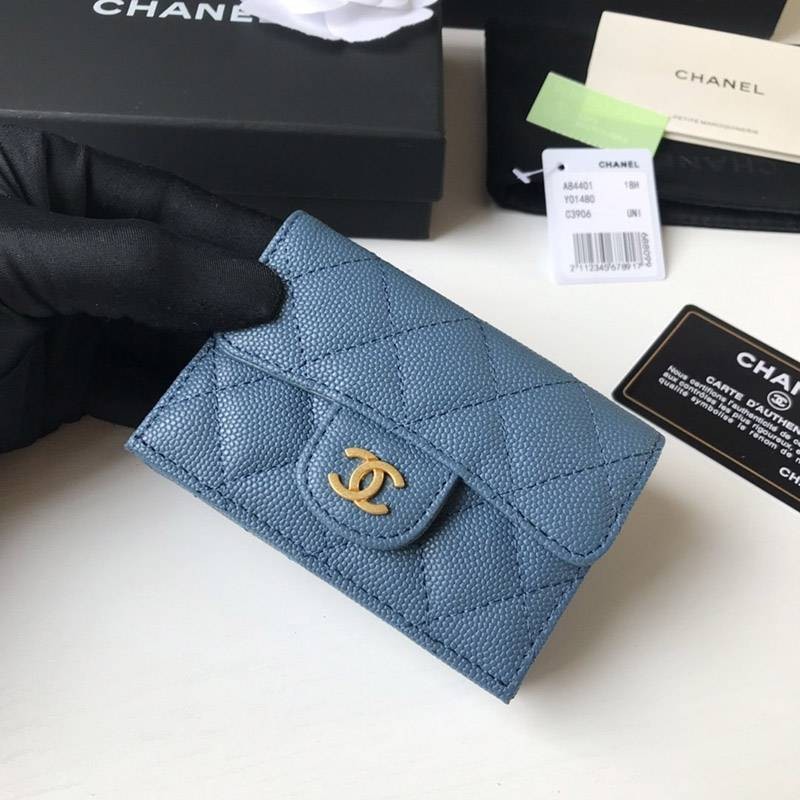 シャネル 折り財布 コピー キャビアスキン shx85326
