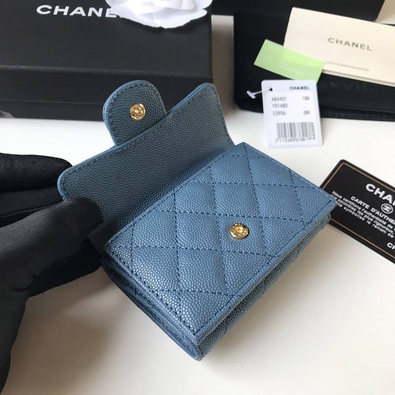 シャネル 折り財布 コピー キャビアスキン shx85326