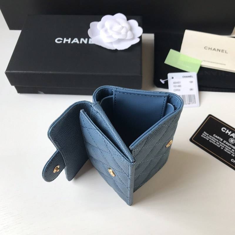 シャネル 折り財布 コピー キャビアスキン shx85326