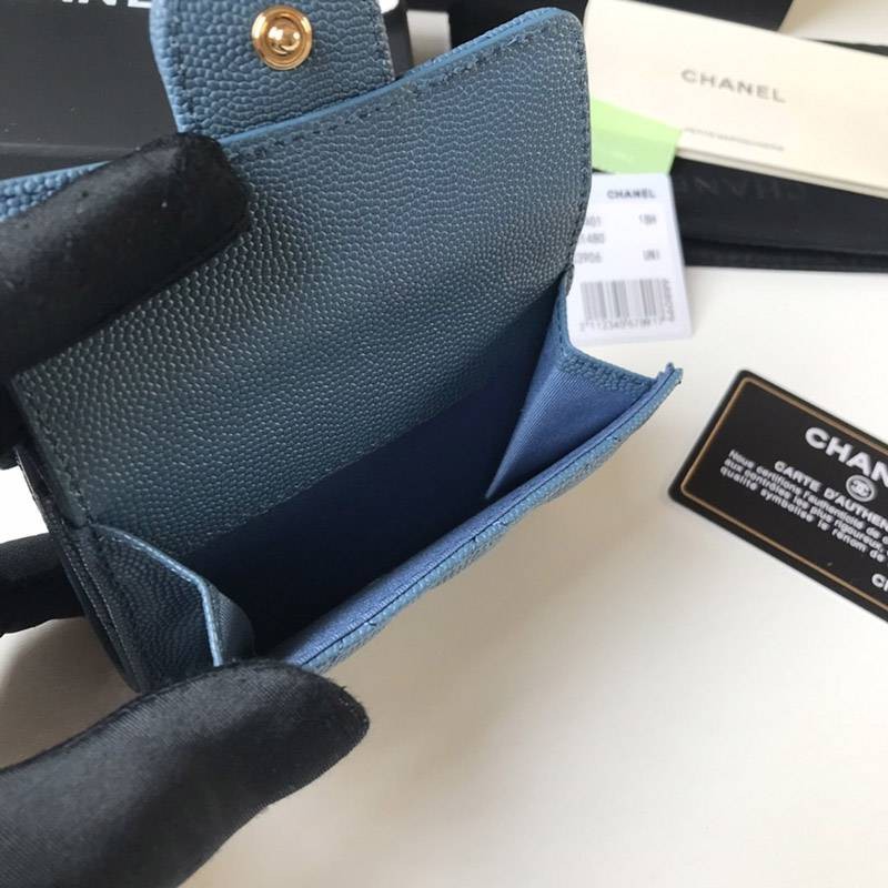 シャネル 折り財布 コピー キャビアスキン shx85326