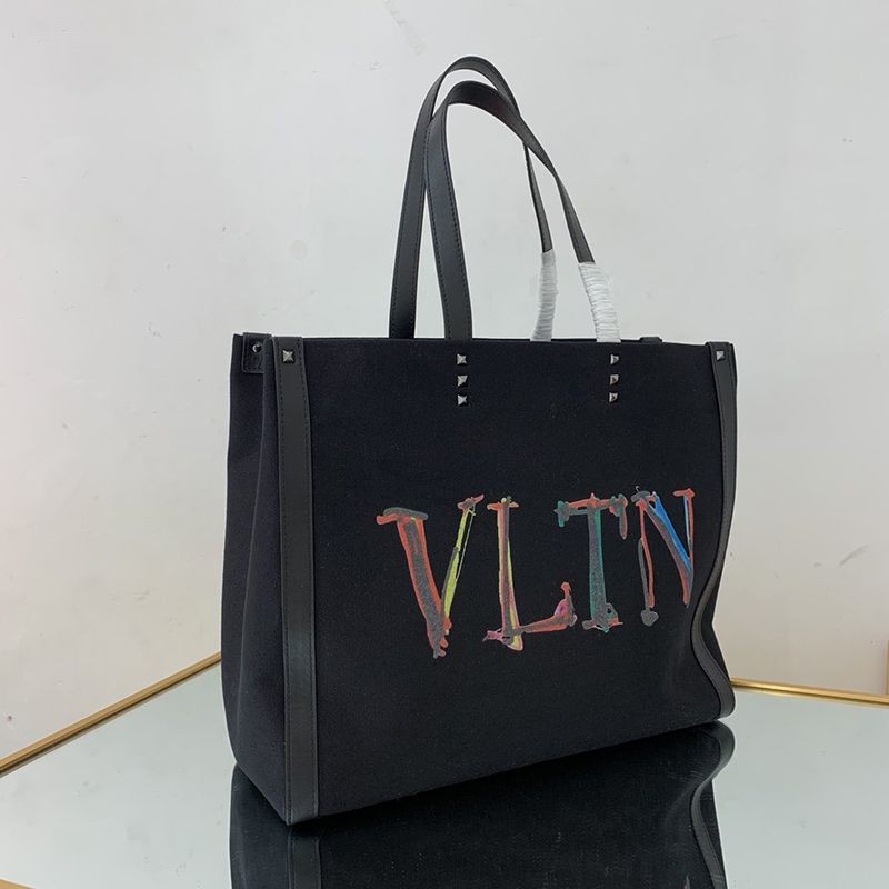 超希少!ヴァレンティノ トートバッグ コピー ショッピングバッグ NEON VLTN キャンバス ミディアム XY2B0A35DJKN78
