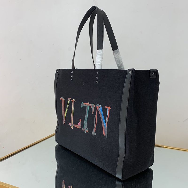 超希少!ヴァレンティノ トートバッグ コピー ショッピングバッグ NEON VLTN キャンバス ミディアム XY2B0A35DJKN78