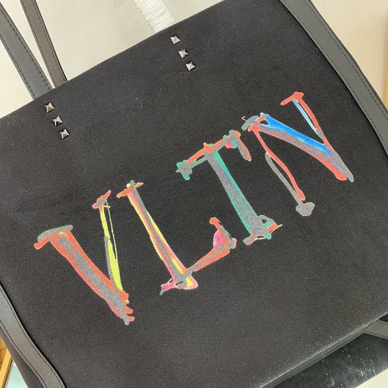 超希少!ヴァレンティノ トートバッグ コピー ショッピングバッグ NEON VLTN キャンバス ミディアム XY2B0A35DJKN78