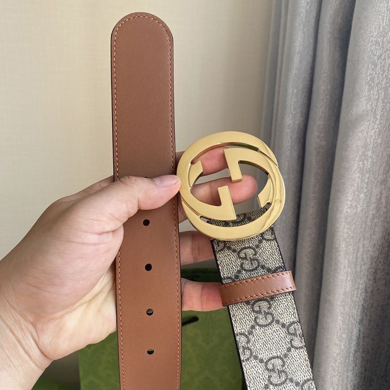 【グッチ ベルト 偽物】 リバーシブル GGスプリーム キャンバス 38mm guq64727