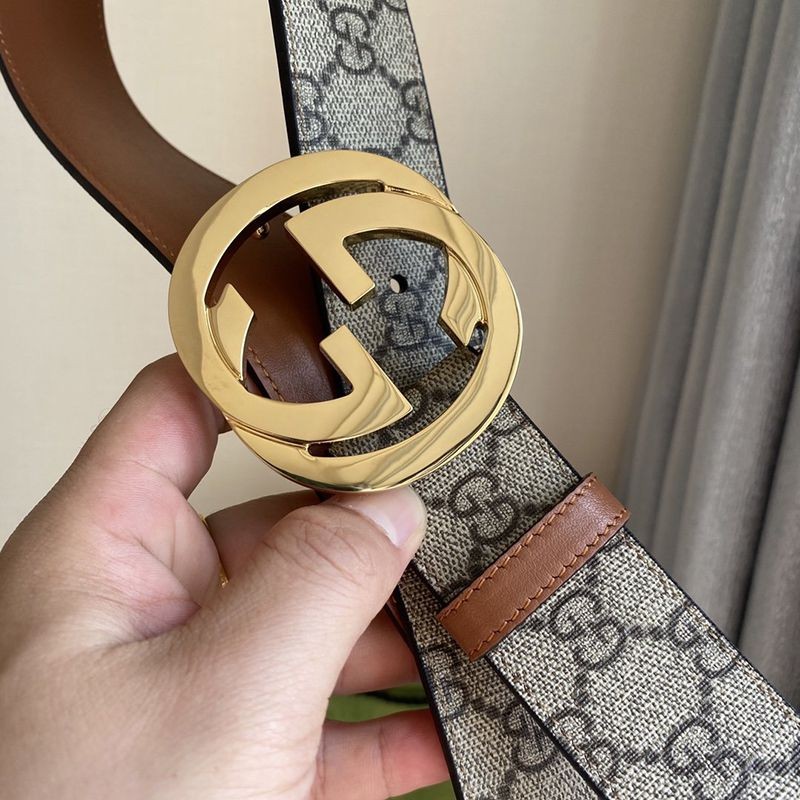【グッチ ベルト 偽物】 リバーシブル GGスプリーム キャンバス 38mm guq64727