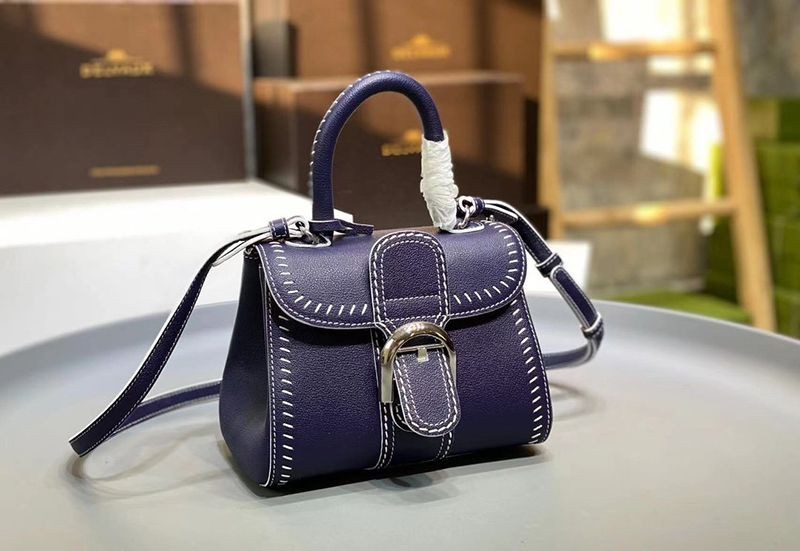 ★日本!!人気!デルボー カーフスキン ブリヨン ショルダー 偽物 ハンドバッグ☆送料込 AA0406ADW0AKSPA